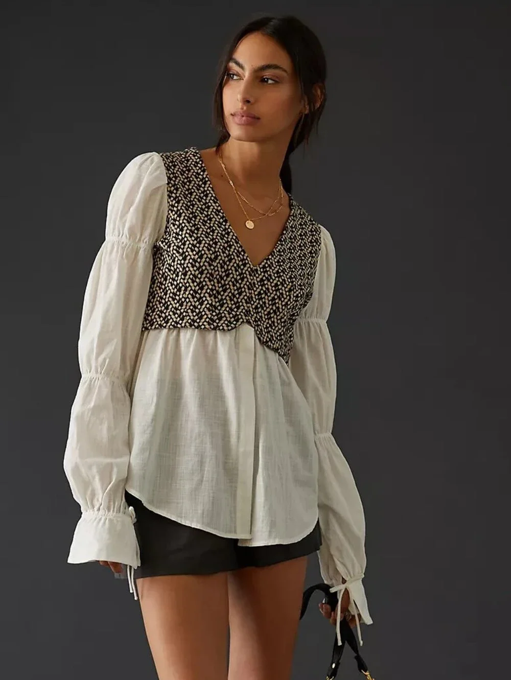 Anthropologie layered jacquard